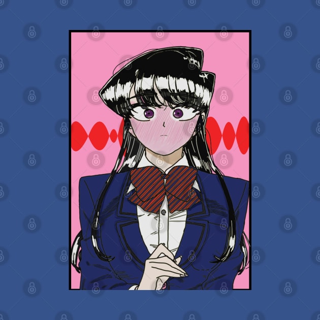 Komi San Blushing || Komi San Can't Communicate Merch by saturnswamp