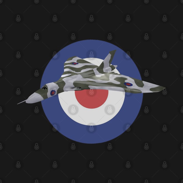 RAF Vulcan Bomber British Plane V Force Roundel by Dirty Custard Designs 