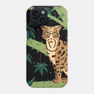 Unleash the Jungle Cat Within: Celebrate Geoffroy's Cat Day with a Purrfect Gift! Phone Case