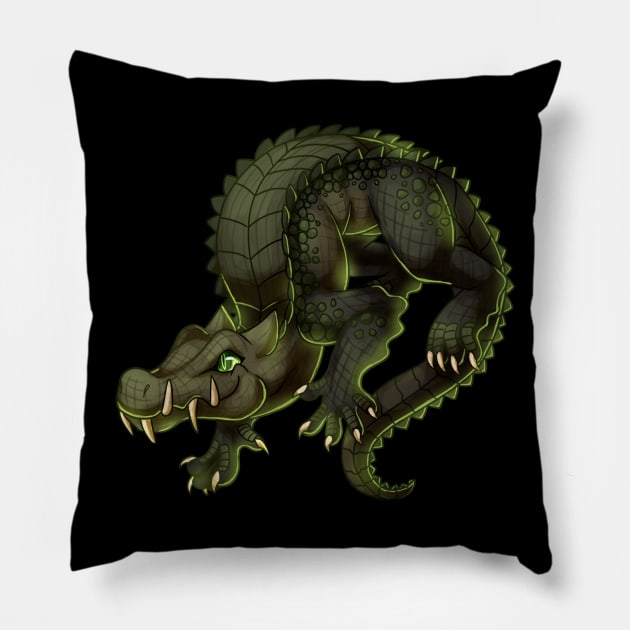 Kaprosuchus Pillow by cometkins