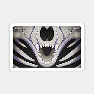 Dog Skull Halloween Magnet