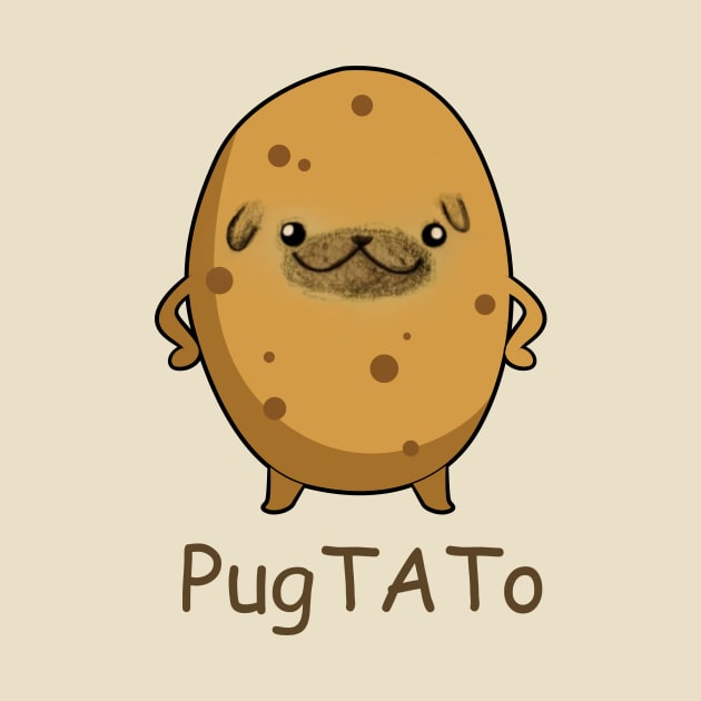 Pugtato Funny Pug Dog by Doggy Puggy lover 