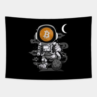 Astronaut BitCoin BTC To The Moon Crypto Token Cryptocurrency Wallet Birthday Gift For Men Women Kids Tapestry