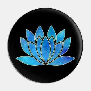 Flower of Life blue Pin