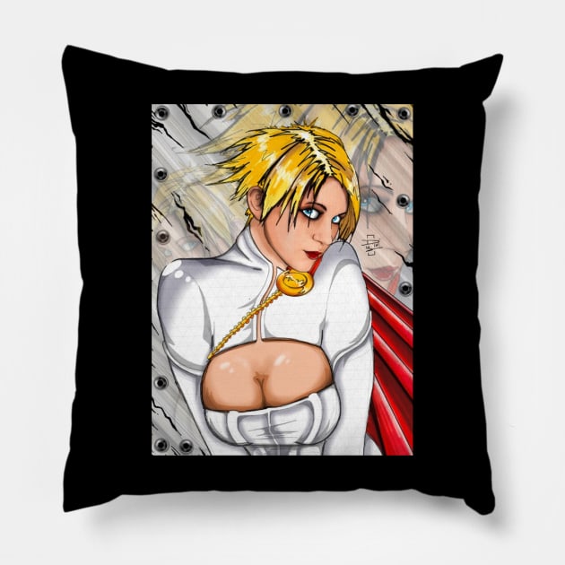 Powergirl Pillow by paintchips