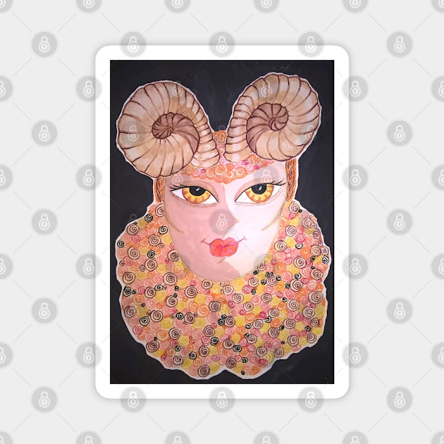 Aries Zodiac Sign Magnet by Maltez