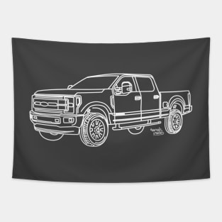 Ford F250 Super Duty - car line art Tapestry