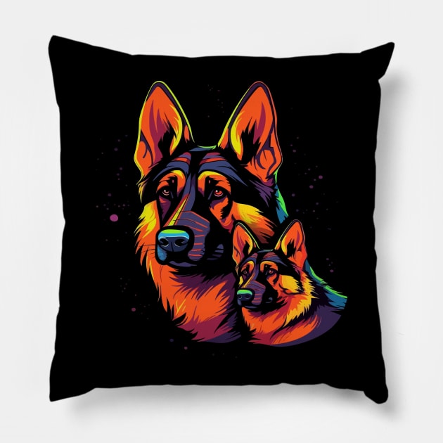 German Shepherd Fathers Day Pillow by JH Mart
