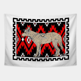 El Coyote SouthWestern Indian Motif Tapestry