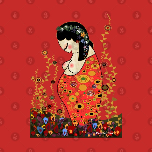 Kokeshi Hope of Klimt by Pendientera