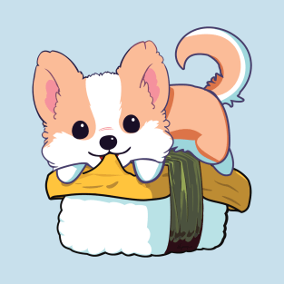 Corgi on a tamago sushi T-Shirt