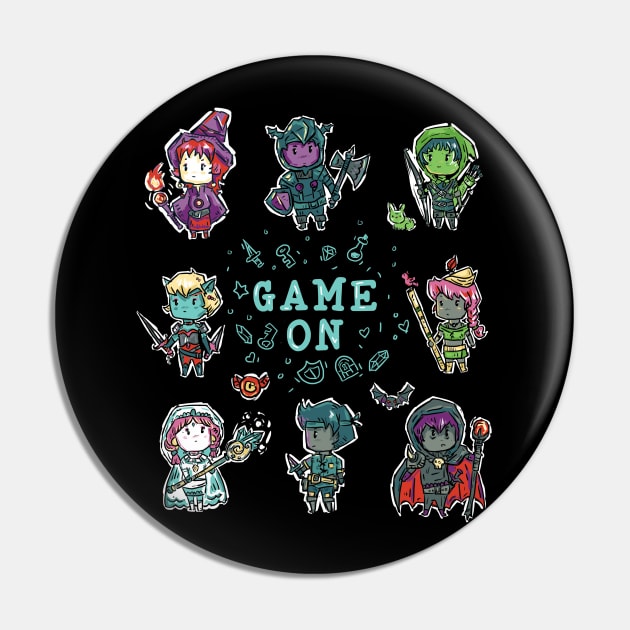 Game on Fantasy RPG Characters Pin by Norse Dog Studio