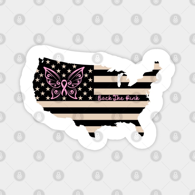 back the pink breast cancer Magnet by ALLAMDZ