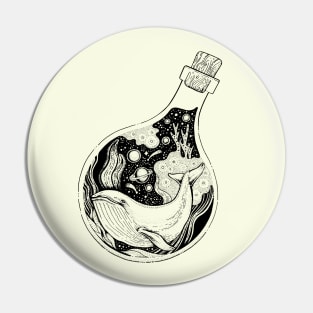 Whale in a Bottle Pin