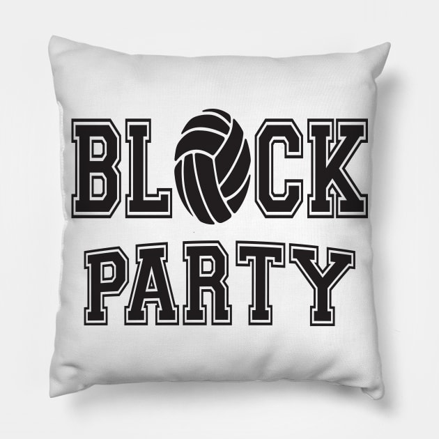 Block Party Volleyball Pillow by Work Memes