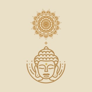 Buddha - Spiritual Symbolism - Mandala T-Shirt