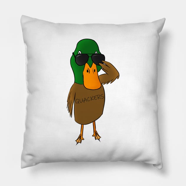 Quackers Duck Pillow by Cool Duck's Tees