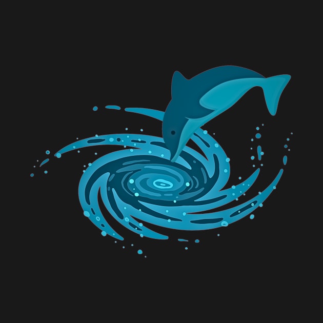 galaxy dolphin by MERCI T-Shirt