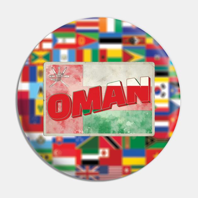 Oman Vintage style retro souvenir Pin by DesignerPropo