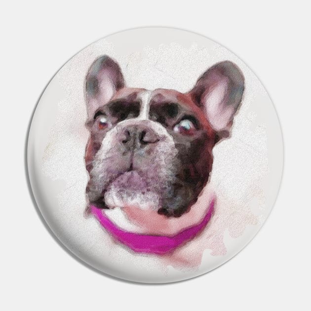 Beautiful Oil Paint French Bulldog Pin by Leon Star Shop