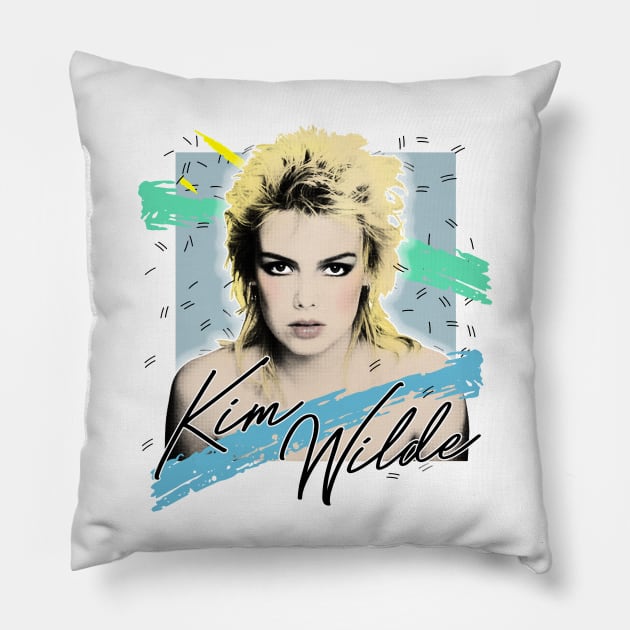 Kim Wilde / 80s Aesthetic Fan Art Design Pillow by DankFutura