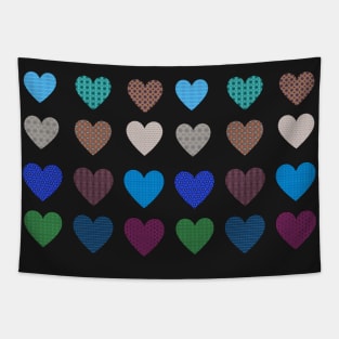 Lots of Little Patterned Hearts Tapestry