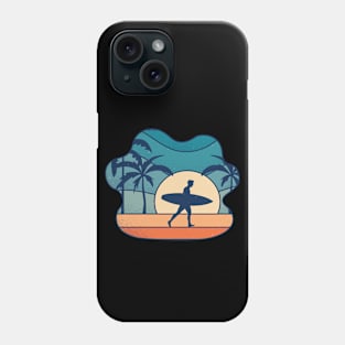 Summer Surf Surfing Retro Vintage Art Phone Case