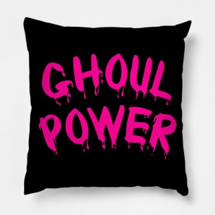 Ghoul Power Funny Girl Power Feminist Halloween Dripping Blood Pillow