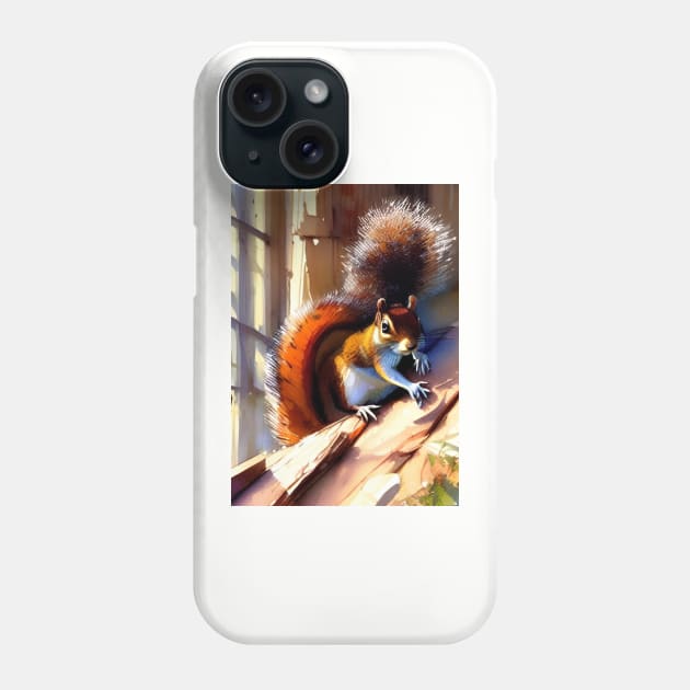 STARTLED SQUIRREL WITH BEAUTIFUL TAIL Phone Case by sailorsam1805