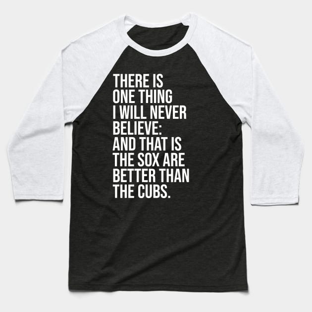 HamzaNabil Sox Better Than Cubs ? Chicago Fan Baseball Tee