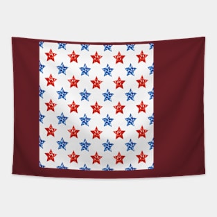 Seamless Pattern with Patriotic Stars. National Colors of the United States. American Flag, Stars and Stripes. Tapestry