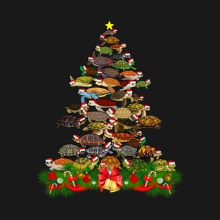 Christmas Tree Crazy Turtle T-Shirt