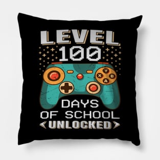 100 Days School Video Gamer 100th Day Teacher Student Kids Pillow