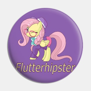 Flutterhipster Pin