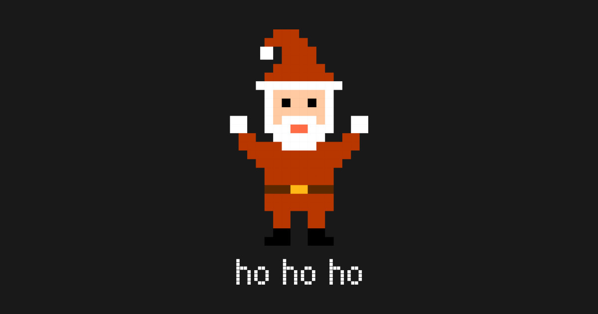 Noel En 8 Bits 8-Bit Santa Retro Video Game Inspired - Santa Claus Christmas - Maske