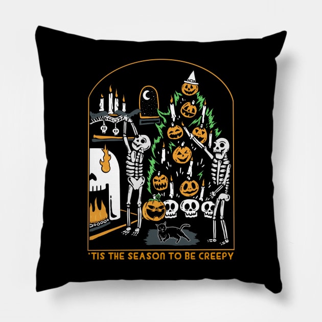 Tis the Season to be Creepy Pillow by podmastermike