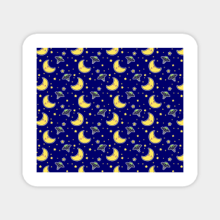 UFO Star and Moon Pattern Magnet