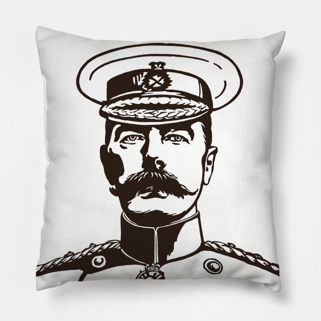 Horatio Herbert Kitchener - British Army Officer Pillow by Distant War