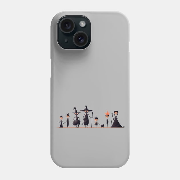 Spooky Halloween Witch Family Phone Case by DivShot 