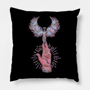 Angel colored trend believe heaven Pillow