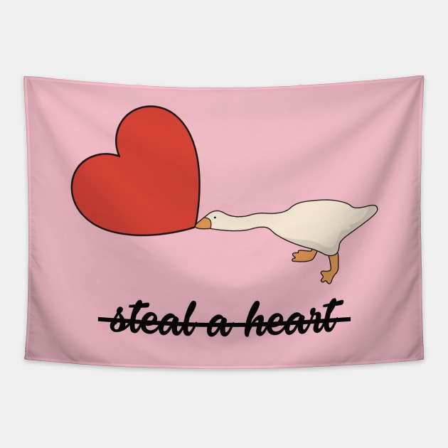 Untitled Goose Game - Valentine's Day Tapestry by TextTees