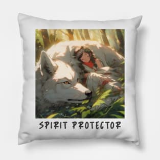 Anime Girl With Wolf Pillow