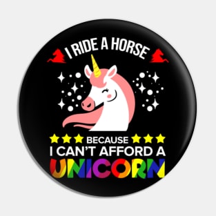 Horse Unicorn Horses Riding Rider Magical Horn Pin