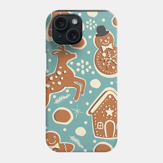 Gingerbread Phone Case by Kristina Stellar Scandinavian Land