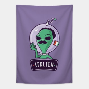 Italien - Funny Italian Alien Tapestry