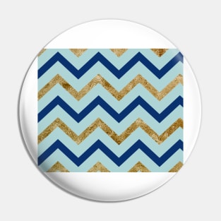 Marine zig zag - gilded turquoise Pin