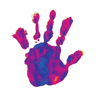 Colorful Hand Print T-Shirt