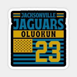 Jacksonville Jaguars Oluokun 23 American Flag Football Magnet