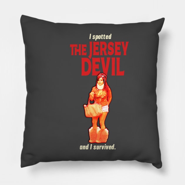 The Jersey Shore Devil Pillow by Ladybird Etch Co.