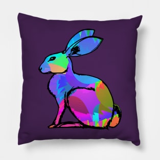 Colorful Hare Pillow